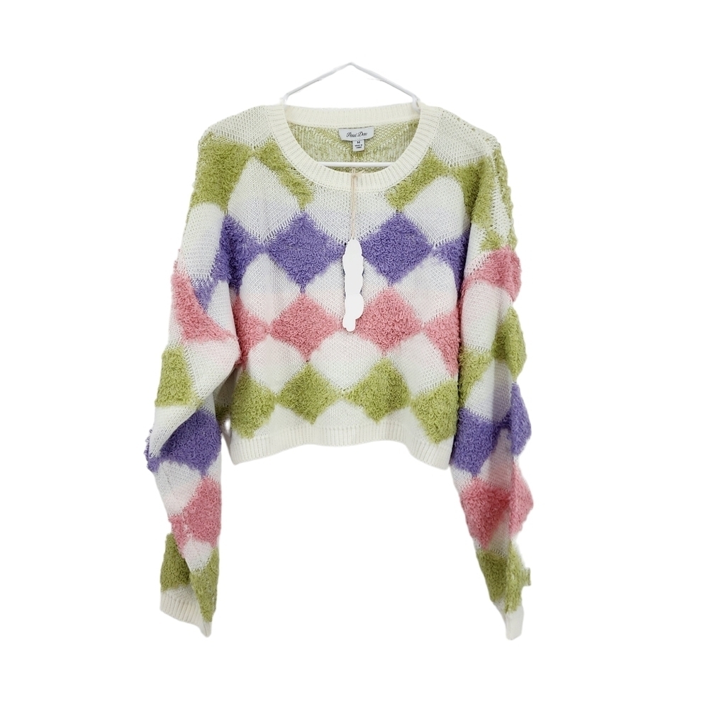 Petal Dew Women's Round Neck Cropped Sweater - M